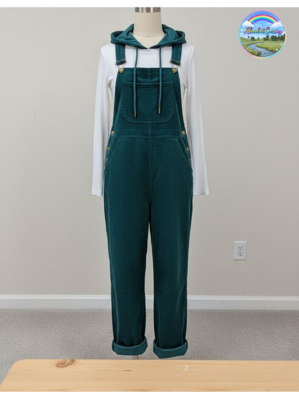 Corduroy Overalls Women Loose Fit Adjustable Straps Wide Leg Jumpsuit Pockets